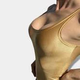 Shiny Lux Tank Top Gold